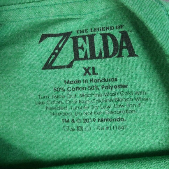 The Legend Of Zelda T-Shirt Men's 2019 XL Green Official Nintendo NES Retro - Picture 4 of 9